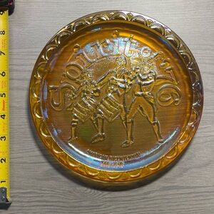 Indiana Glass Co American Bicentennial Commemorative Plate - Spirit of ‘76 #1983